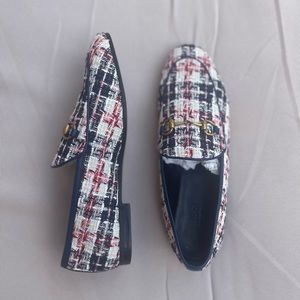 Gucci Tweed Princeton Plaid Loafers Size 7.5 Women